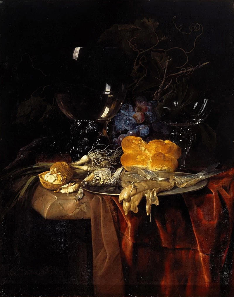 Natura morta con due bicchieri e colazione - Kunstmuseum Basel, Basilea